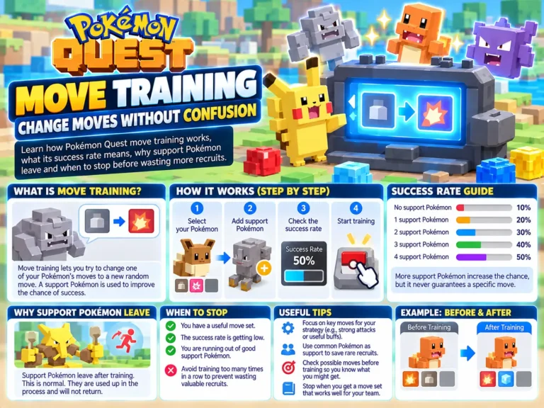 Pokémon Quest Move Training: Change Moves Without Confusion